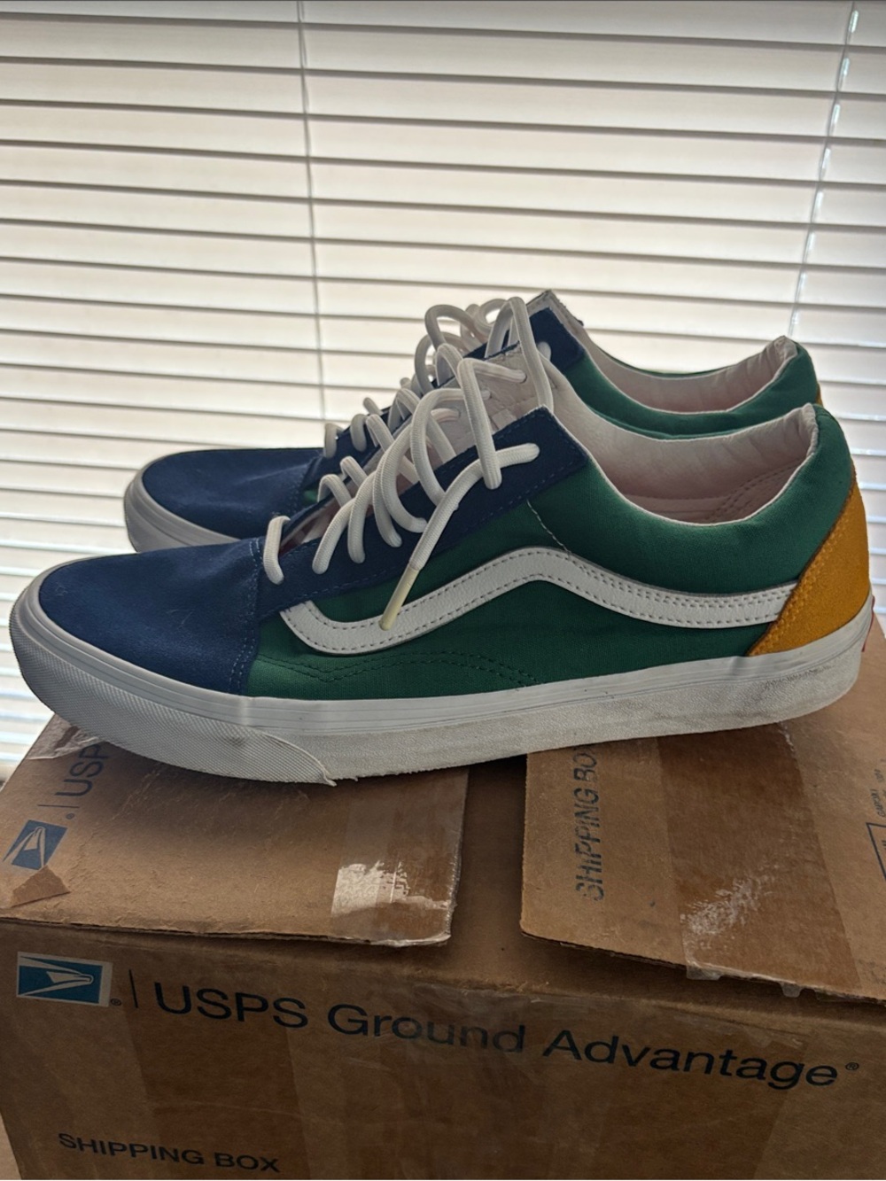 Vans Low-Top Multicolor Sneakers - Blue/Green/Yellow
